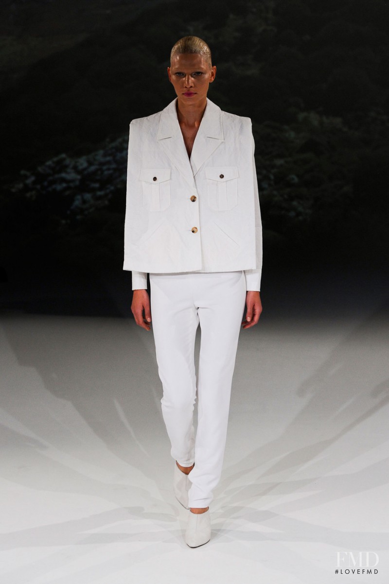 Aline Weber featured in  the Hussein Chalayan fashion show for Spring/Summer 2013