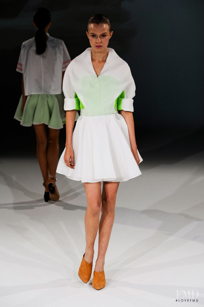 Josephine Skriver featured in  the Hussein Chalayan fashion show for Spring/Summer 2013