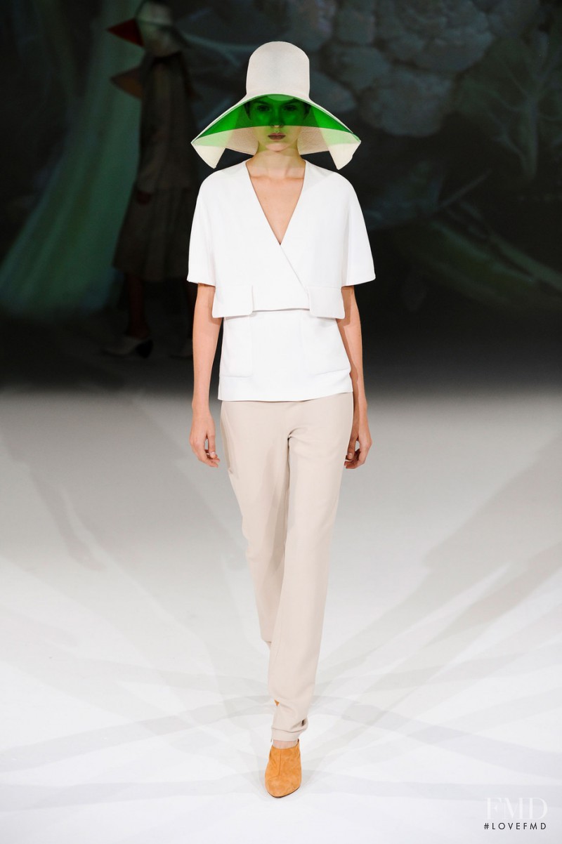 Josephine Skriver featured in  the Hussein Chalayan fashion show for Spring/Summer 2013