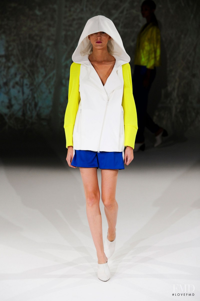 Iris Egbers featured in  the Hussein Chalayan fashion show for Spring/Summer 2013