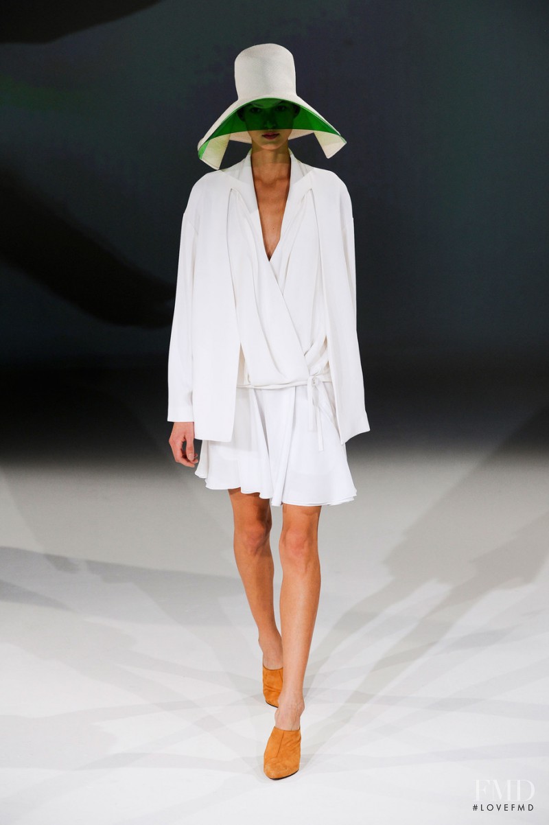 Nikolett Bogar featured in  the Hussein Chalayan fashion show for Spring/Summer 2013