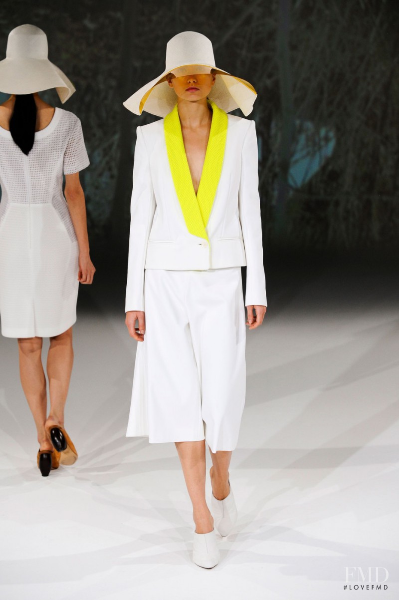 Andreea Diaconu featured in  the Hussein Chalayan fashion show for Spring/Summer 2013