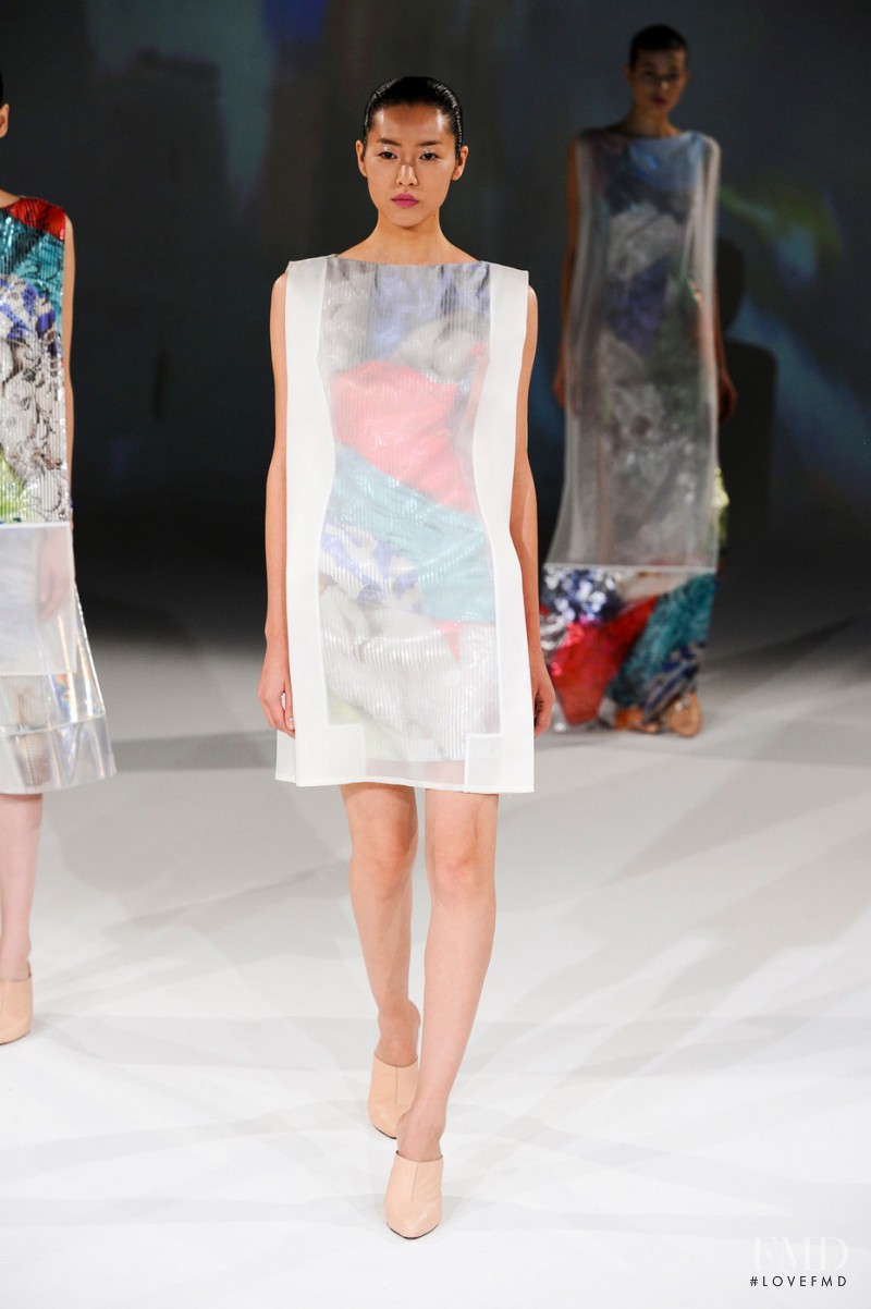 Liu Wen featured in  the Hussein Chalayan fashion show for Spring/Summer 2013