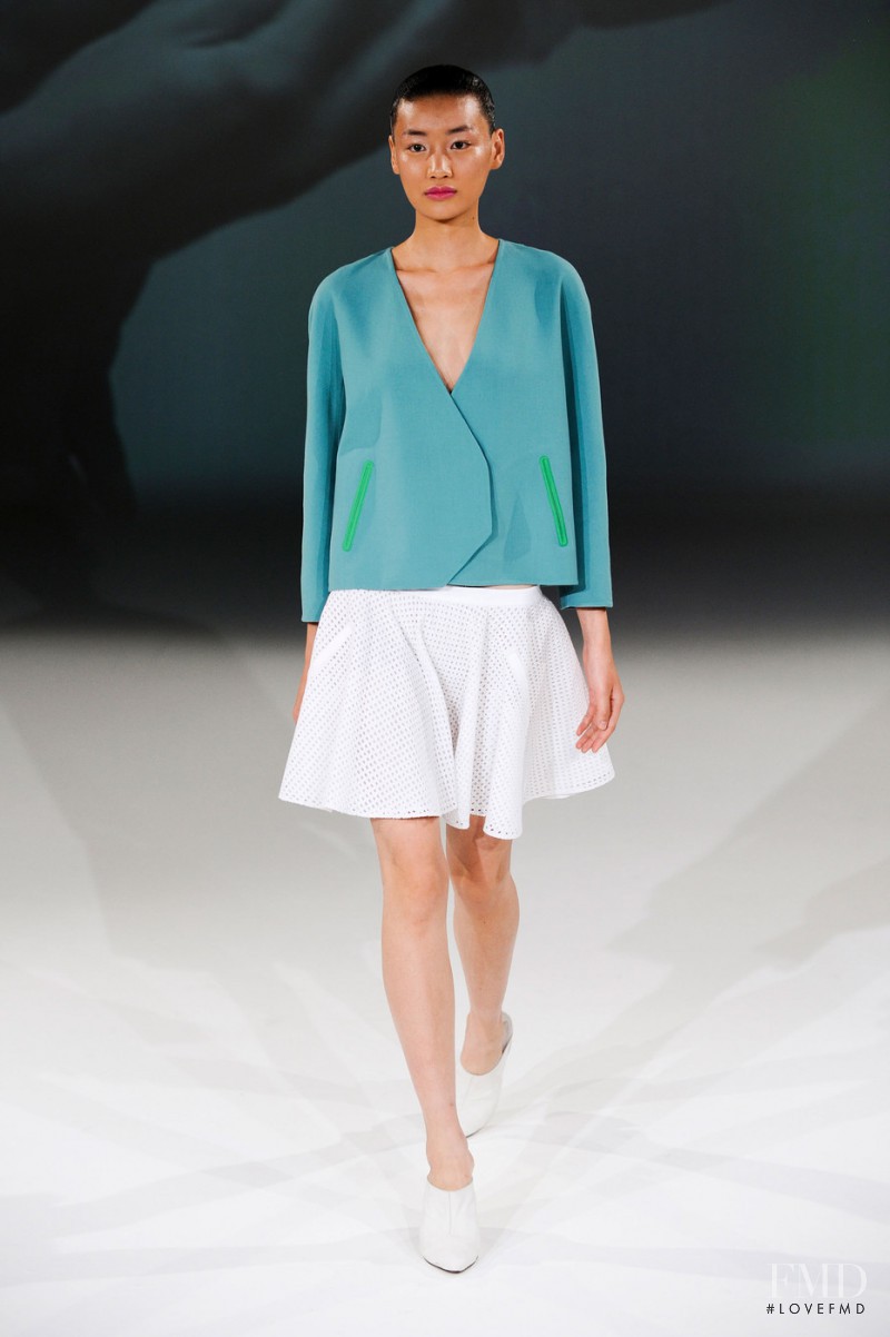 Meng Huang featured in  the Hussein Chalayan fashion show for Spring/Summer 2013