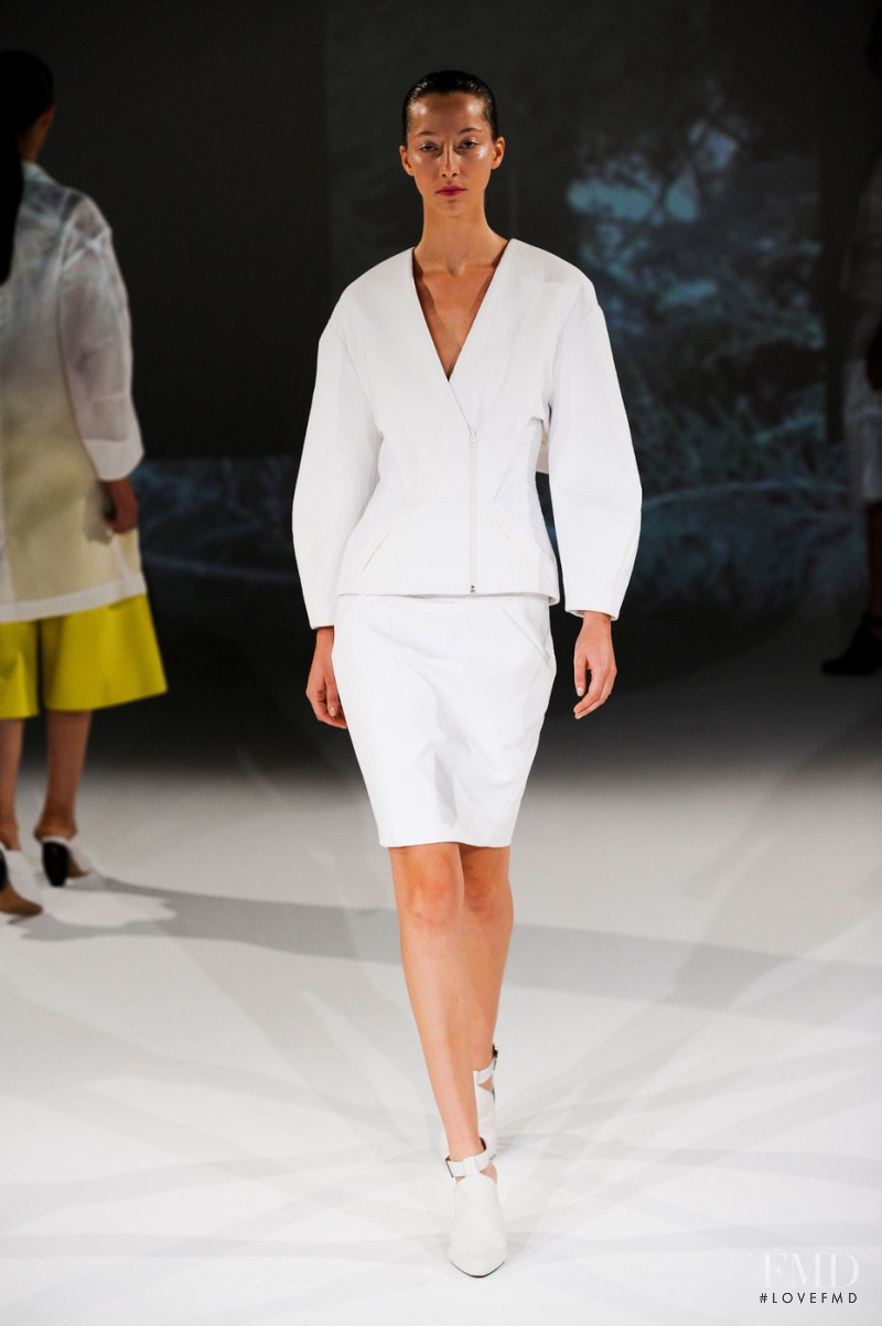 Alana Zimmer featured in  the Hussein Chalayan fashion show for Spring/Summer 2013
