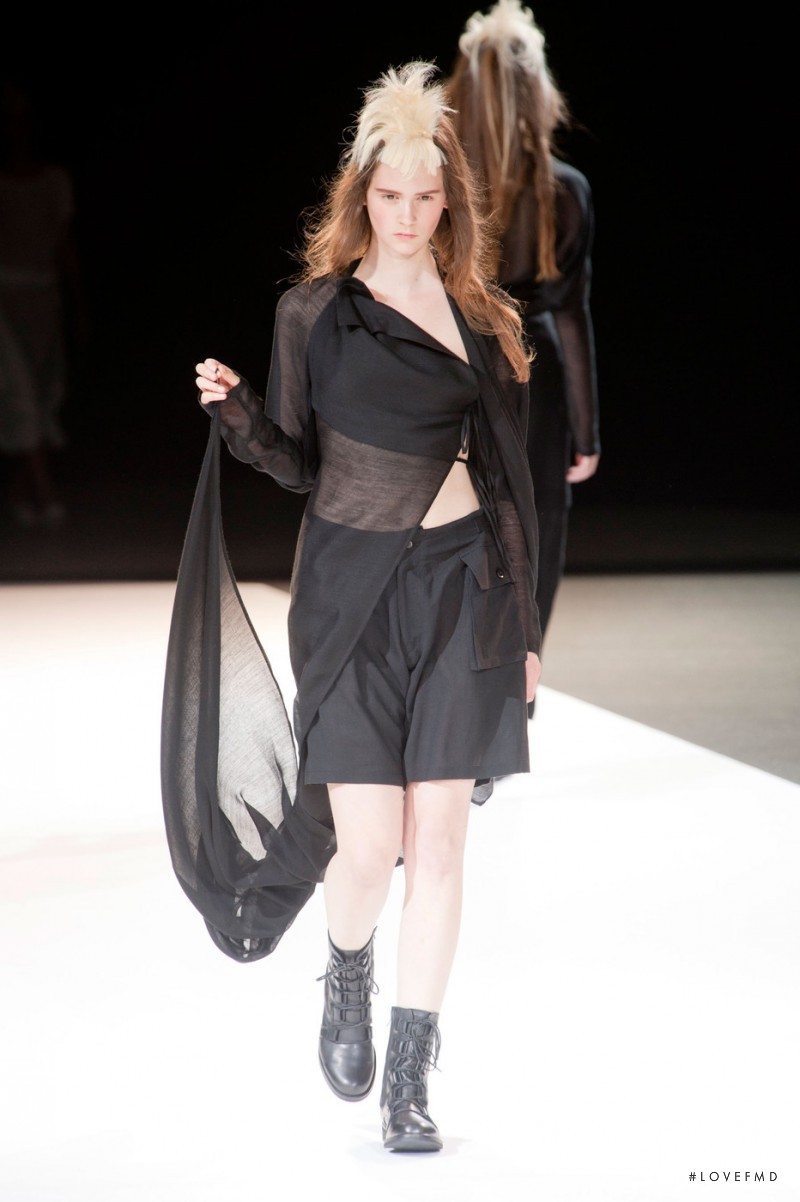 Hannah Julie Sistig Gadner featured in  the Yohji Yamamoto fashion show for Spring/Summer 2013