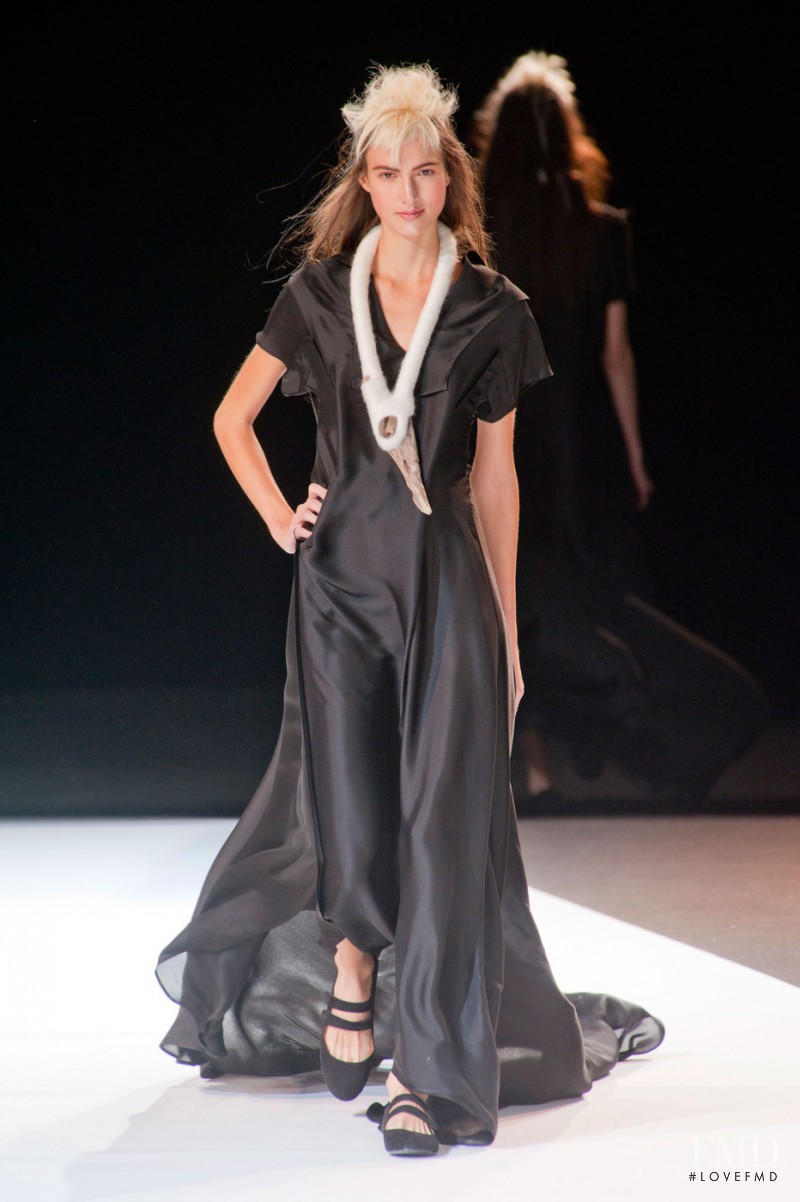 Nikolett Bogar featured in  the Yohji Yamamoto fashion show for Spring/Summer 2013