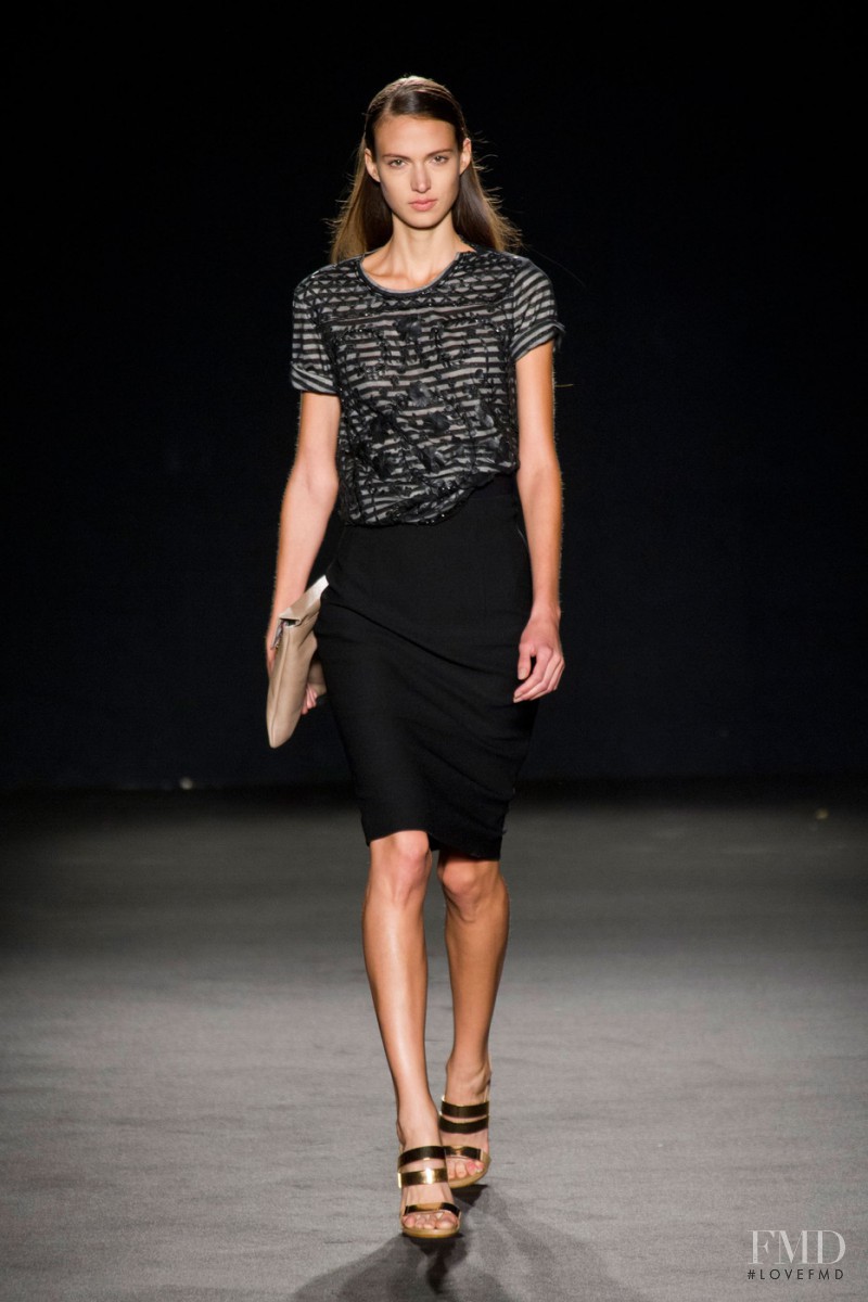 Nikolett Bogar featured in  the Les Copains fashion show for Spring/Summer 2013