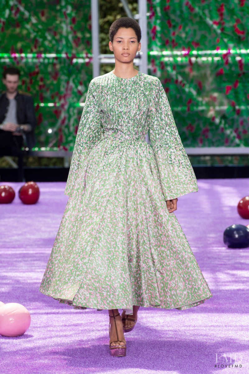 Lineisy Montero featured in  the Christian Dior Haute Couture fashion show for Autumn/Winter 2015