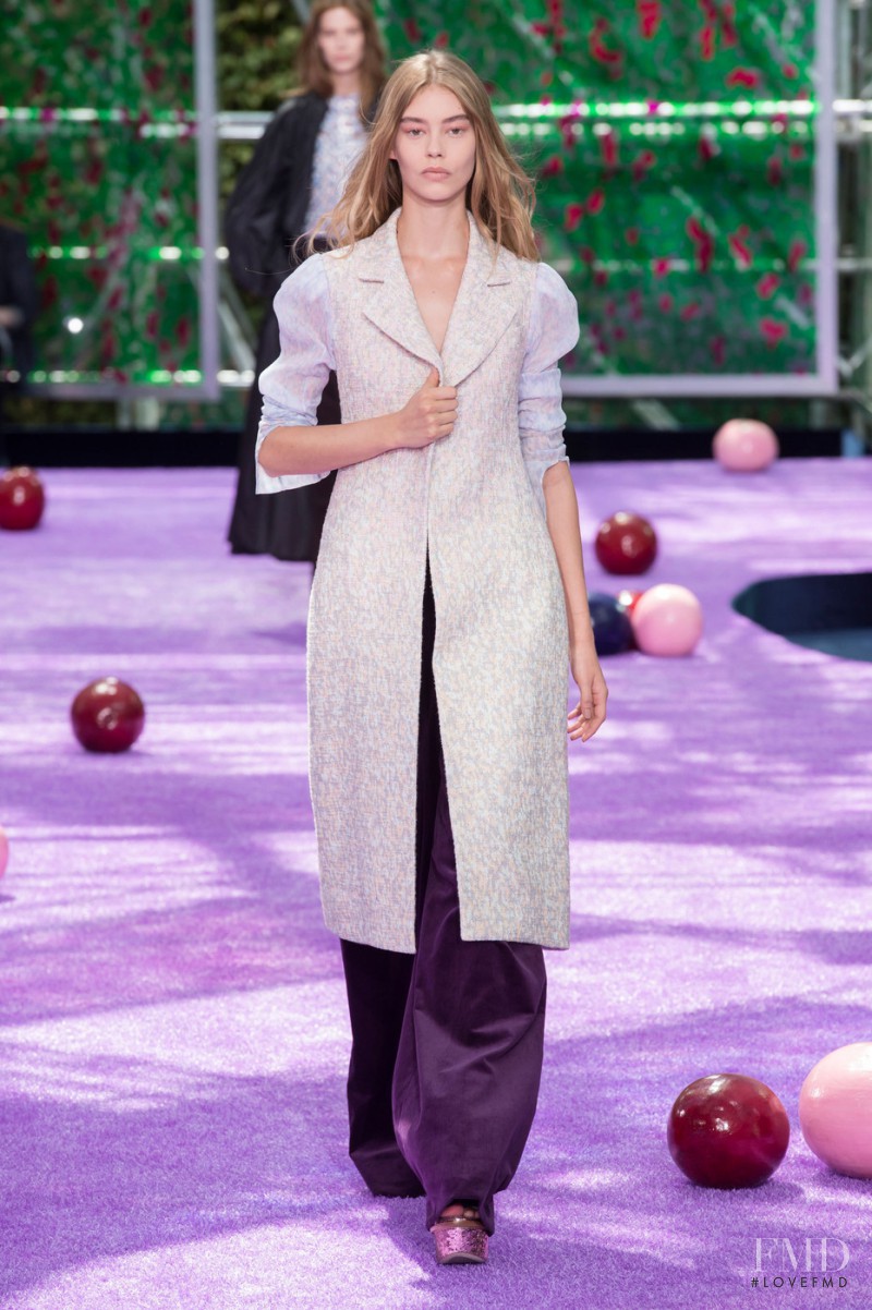 Ondria Hardin featured in  the Christian Dior Haute Couture fashion show for Autumn/Winter 2015