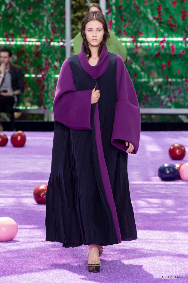 Greta Varlese featured in  the Christian Dior Haute Couture fashion show for Autumn/Winter 2015