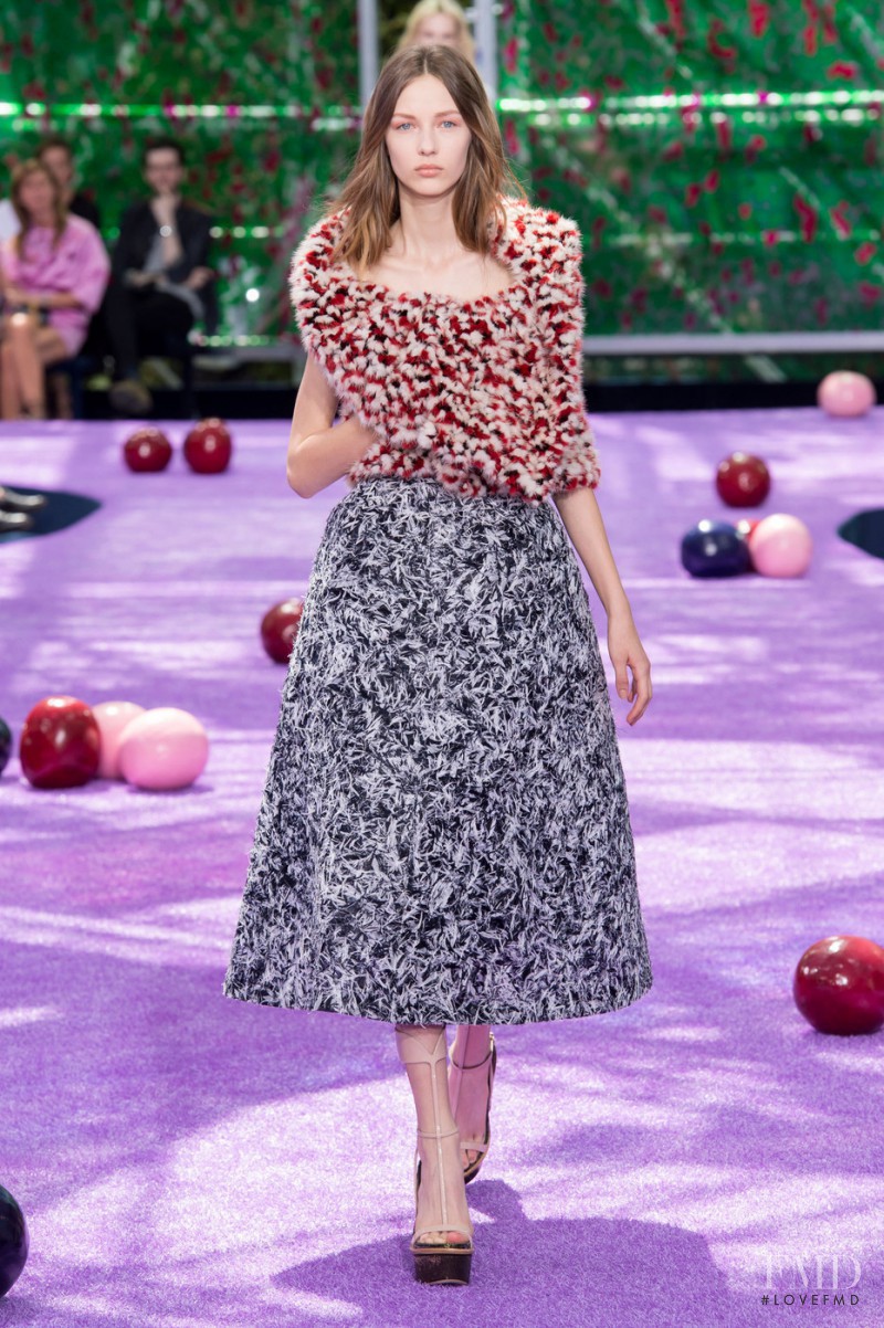 Ala Sekula featured in  the Christian Dior Haute Couture fashion show for Autumn/Winter 2015