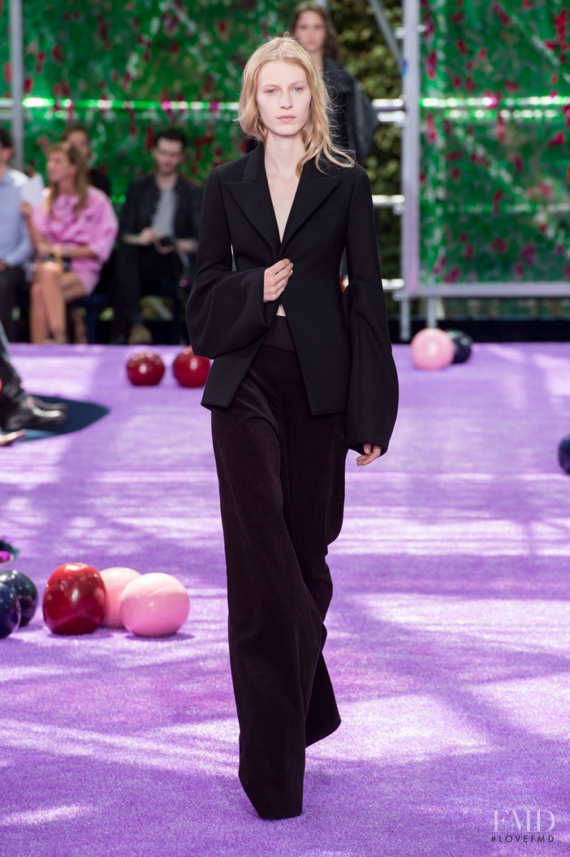 Julia Nobis featured in  the Christian Dior Haute Couture fashion show for Autumn/Winter 2015