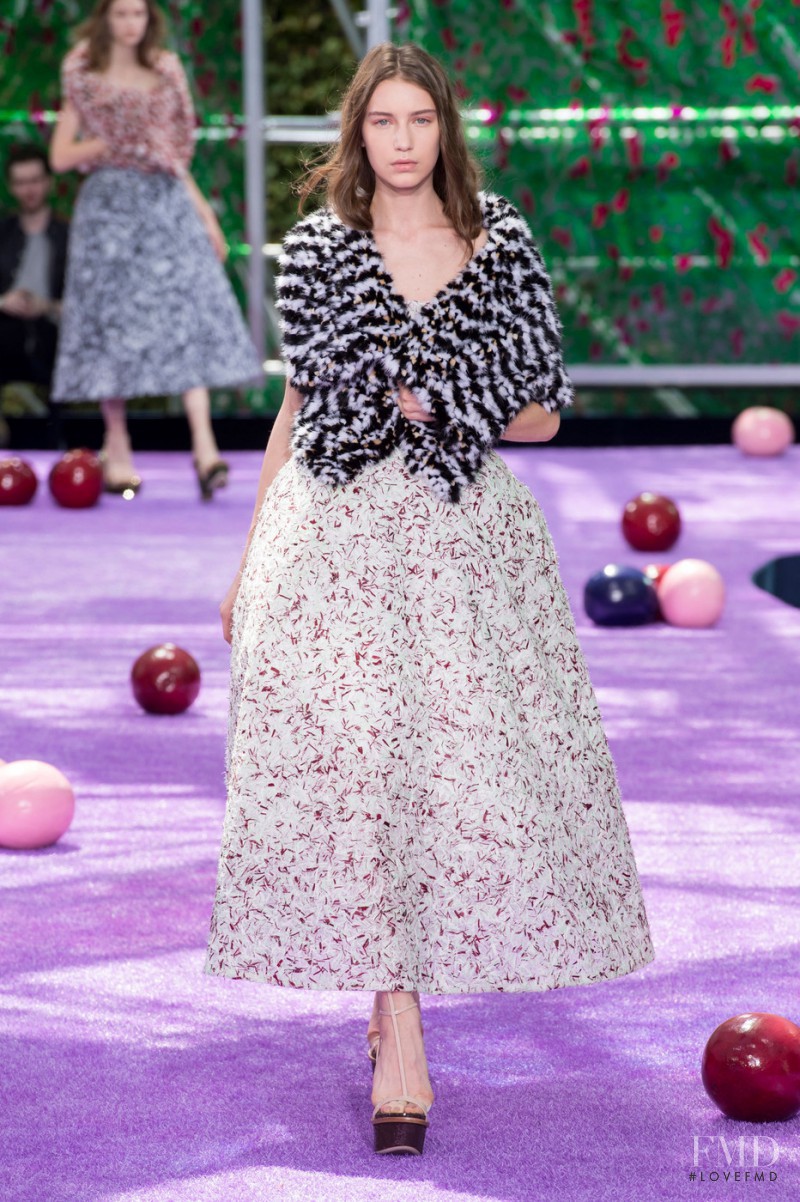 Sofia Tesmenitskaya featured in  the Christian Dior Haute Couture fashion show for Autumn/Winter 2015