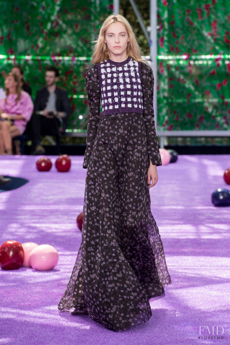 Zlata Semenko featured in  the Christian Dior Haute Couture fashion show for Autumn/Winter 2015