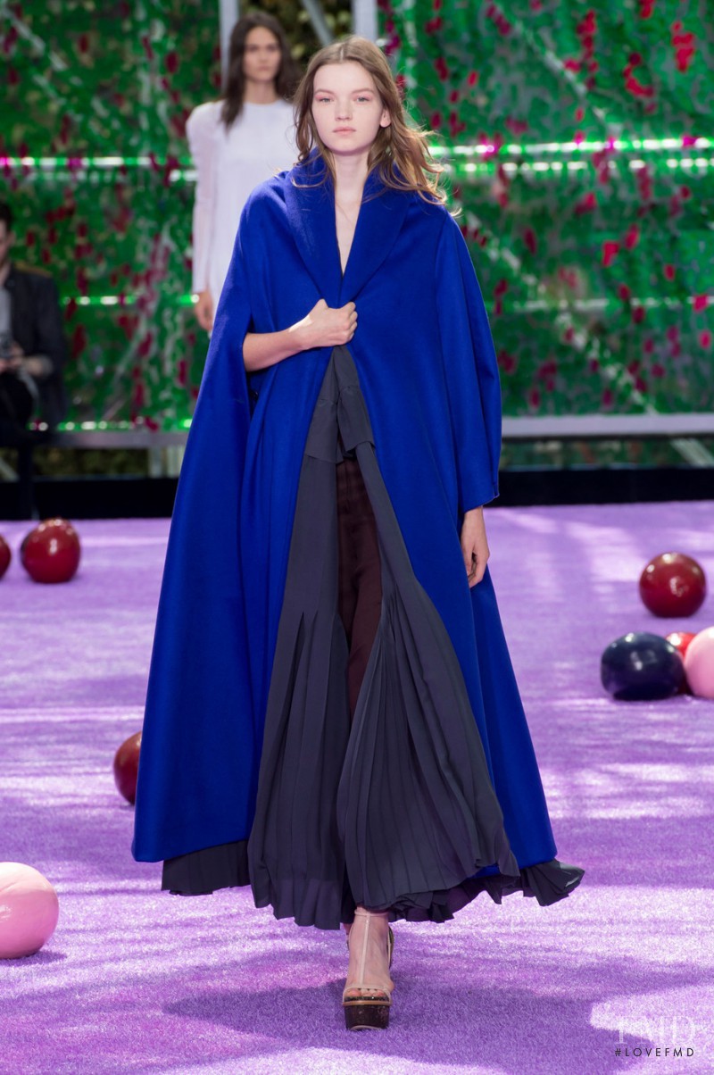 Eva Klimkova featured in  the Christian Dior Haute Couture fashion show for Autumn/Winter 2015