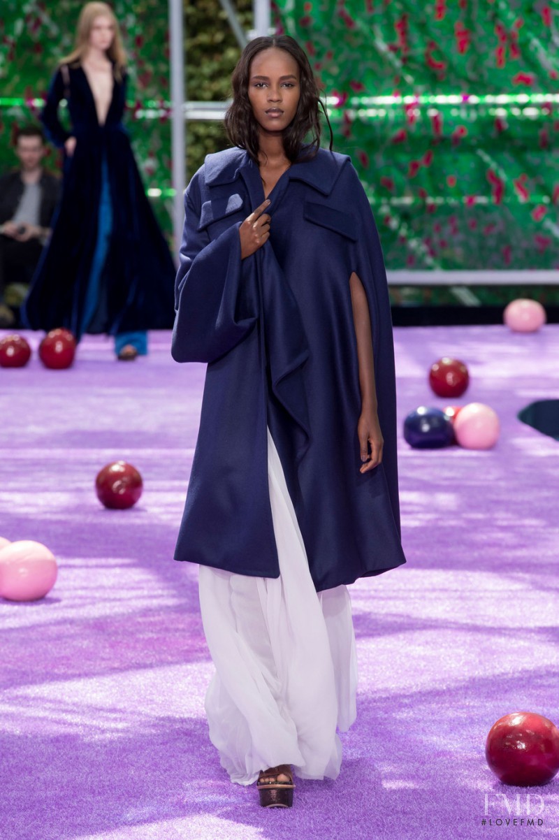 Leila Ndabirabe featured in  the Christian Dior Haute Couture fashion show for Autumn/Winter 2015
