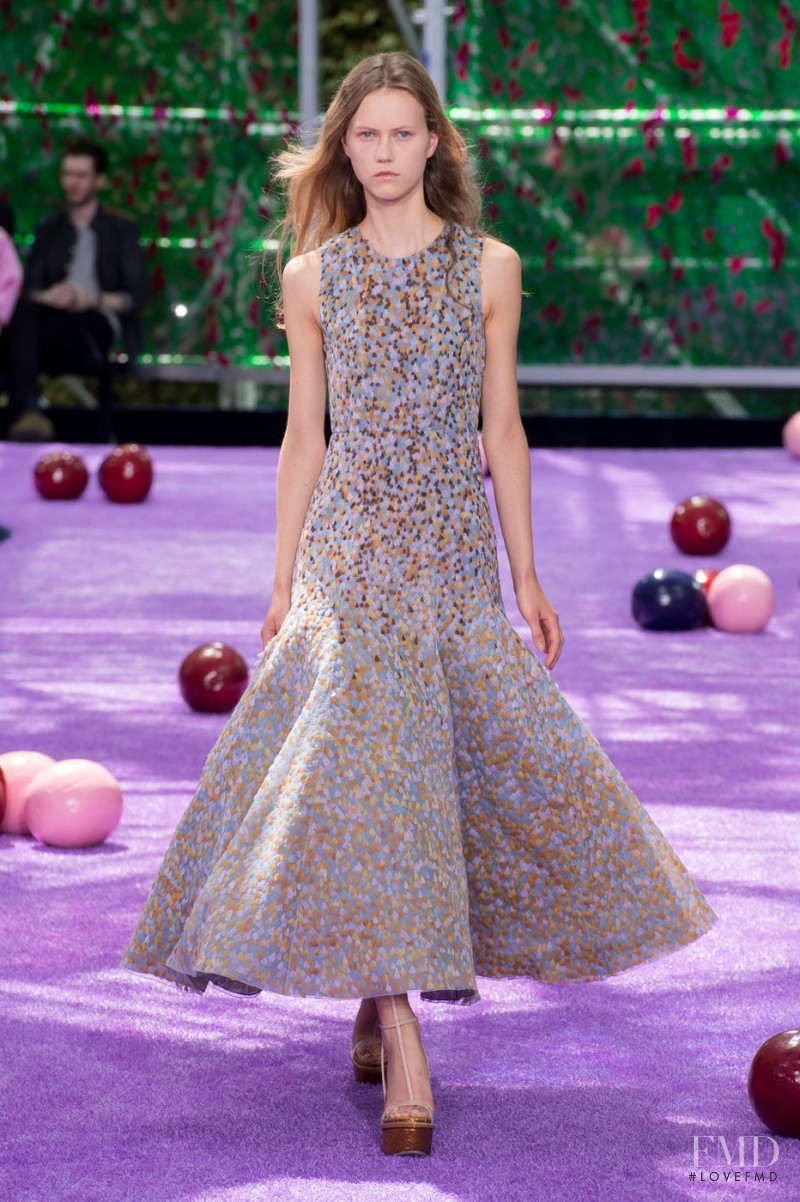 Julie Hoomans featured in  the Christian Dior Haute Couture fashion show for Autumn/Winter 2015