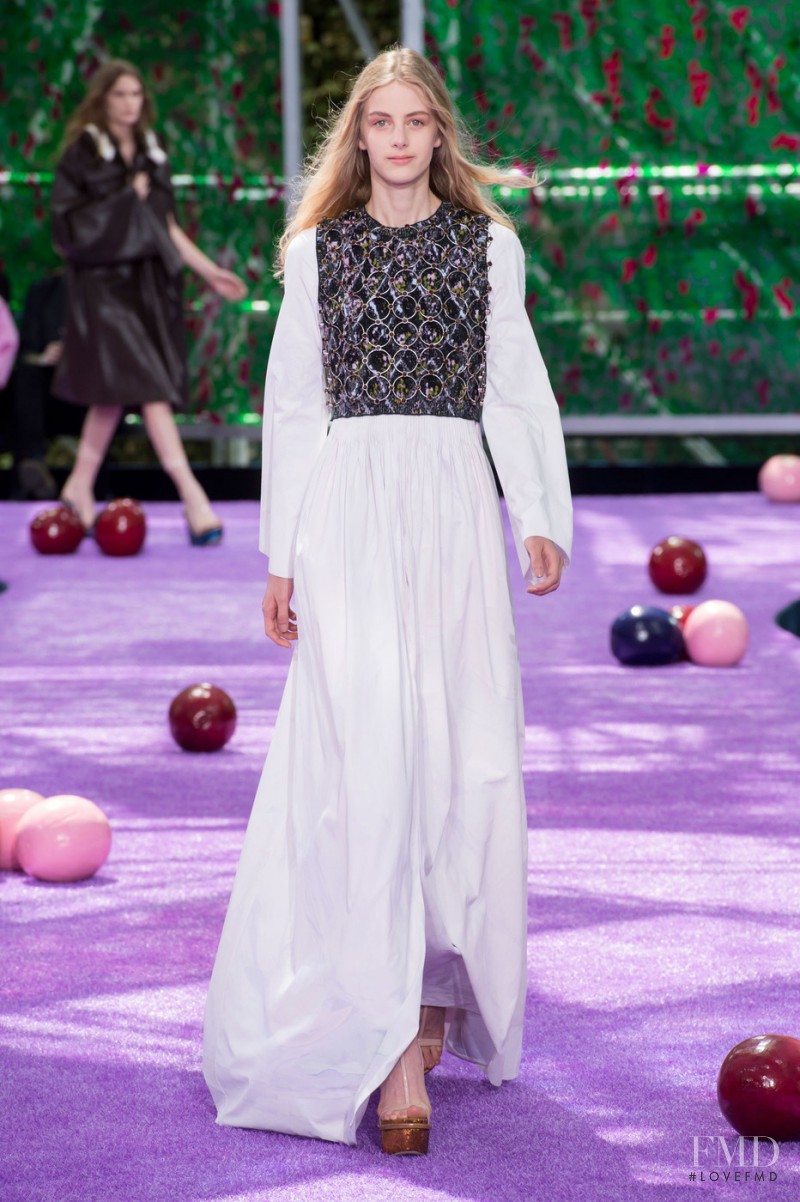 Deva Reeb featured in  the Christian Dior Haute Couture fashion show for Autumn/Winter 2015