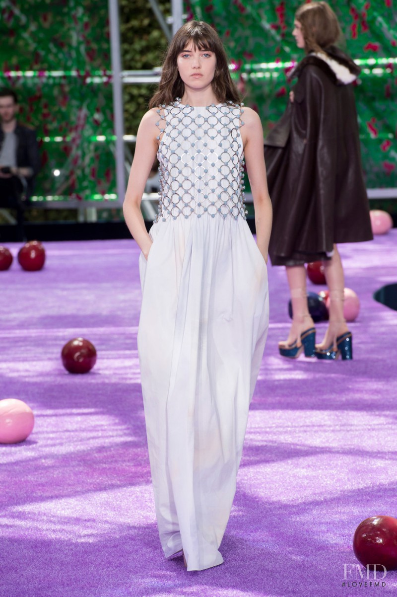 Grace Hartzel featured in  the Christian Dior Haute Couture fashion show for Autumn/Winter 2015