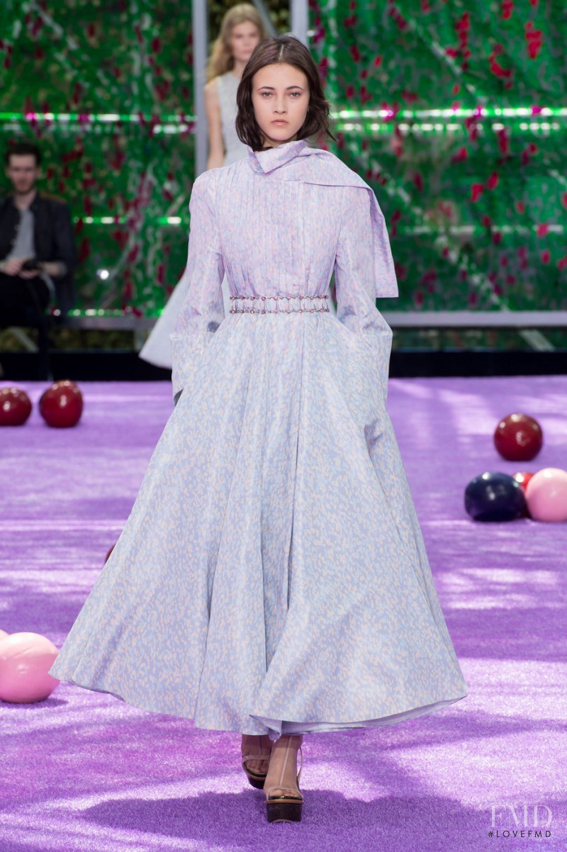 Greta Varlese featured in  the Christian Dior Haute Couture fashion show for Autumn/Winter 2015