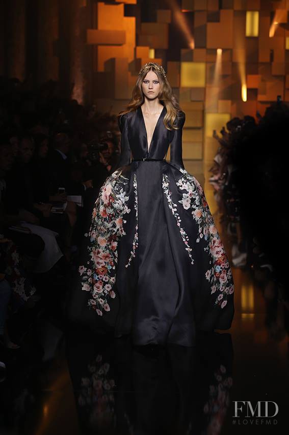 Julie Hoomans featured in  the Elie Saab Couture fashion show for Autumn/Winter 2015