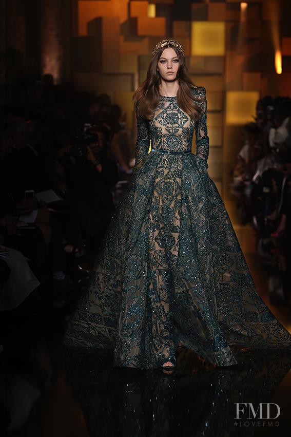 Marta Placzek featured in  the Elie Saab Couture fashion show for Autumn/Winter 2015