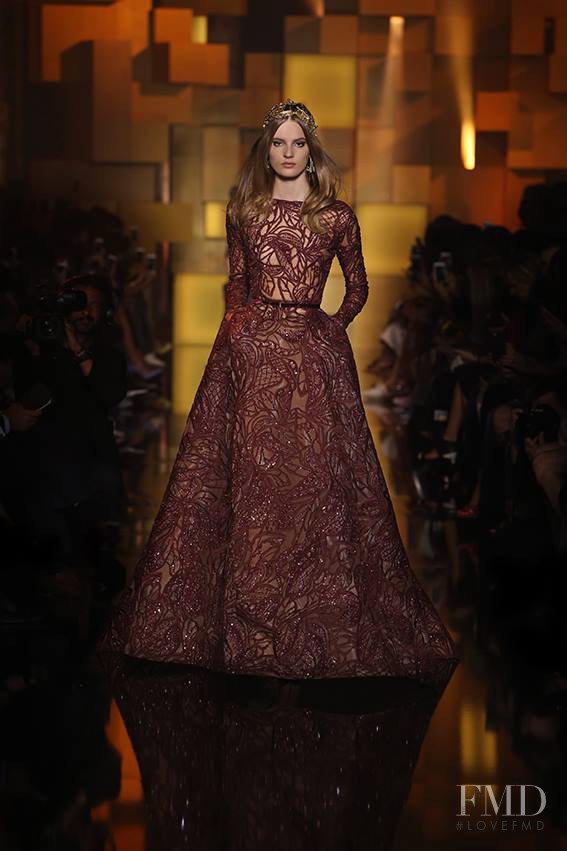 Tilda Lindstam featured in  the Elie Saab Couture fashion show for Autumn/Winter 2015
