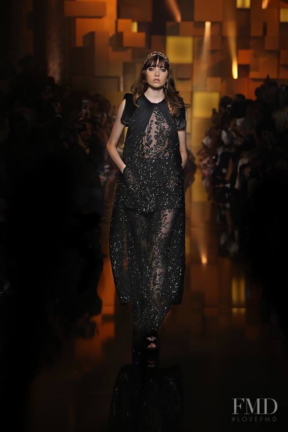 Grace Hartzel featured in  the Elie Saab Couture fashion show for Autumn/Winter 2015