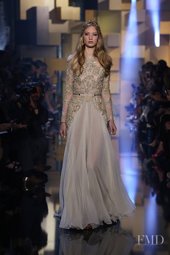 Susanne Knipper featured in  the Elie Saab Couture fashion show for Autumn/Winter 2015