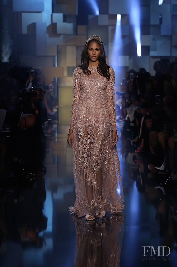 Cindy Bruna featured in  the Elie Saab Couture fashion show for Autumn/Winter 2015