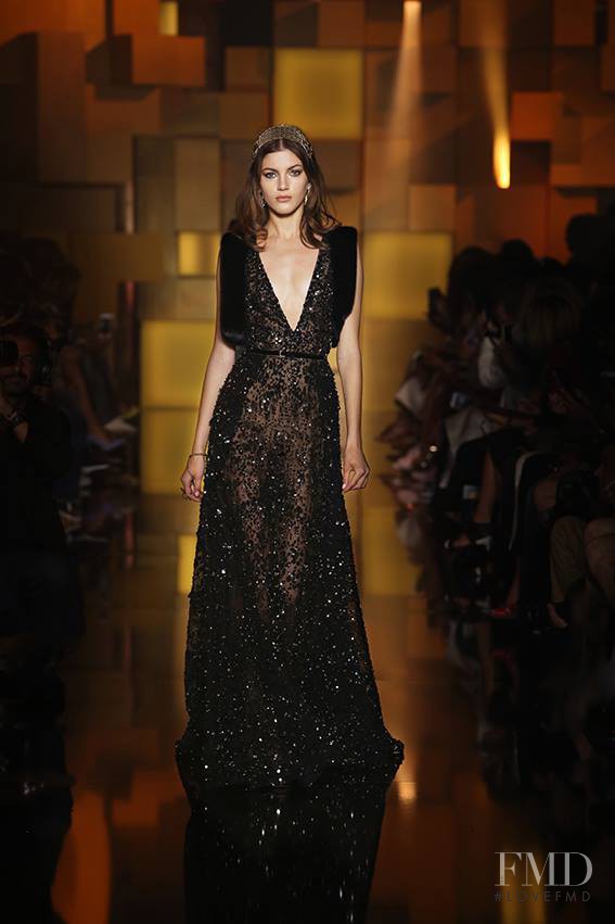 Valery Kaufman featured in  the Elie Saab Couture fashion show for Autumn/Winter 2015