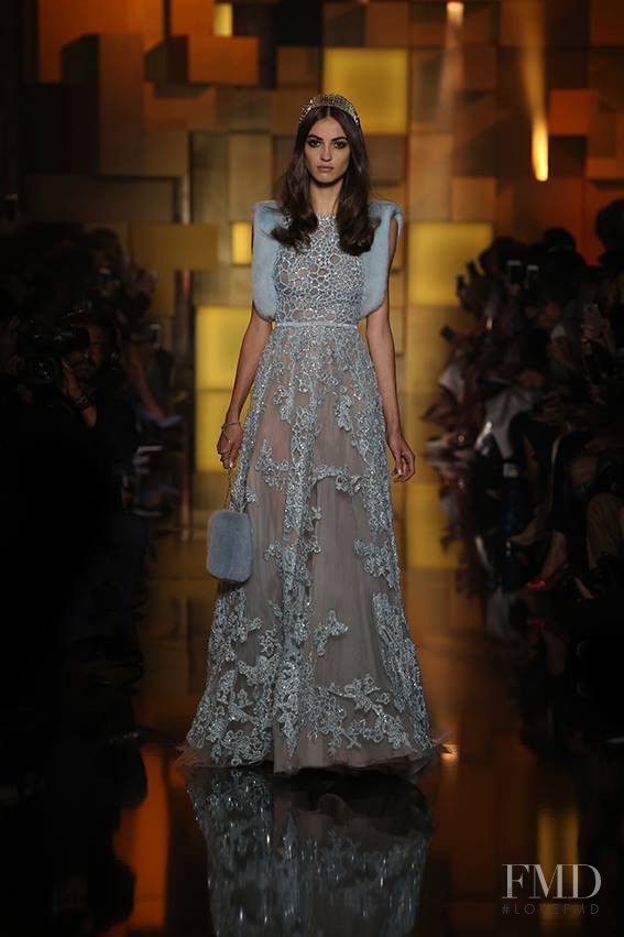 Camille Hurel featured in  the Elie Saab Couture fashion show for Autumn/Winter 2015