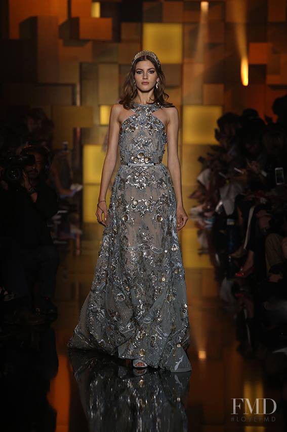 Valery Kaufman featured in  the Elie Saab Couture fashion show for Autumn/Winter 2015