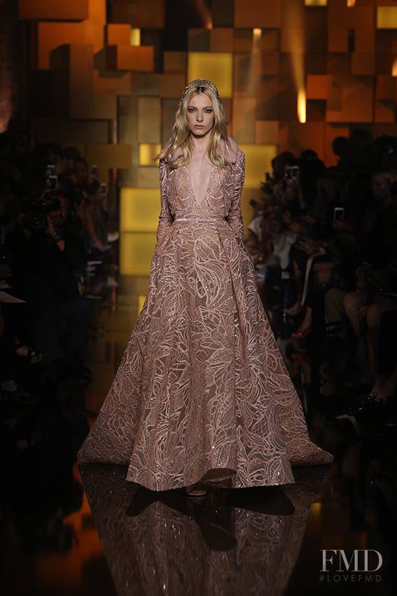 Zlata Semenko featured in  the Elie Saab Couture fashion show for Autumn/Winter 2015