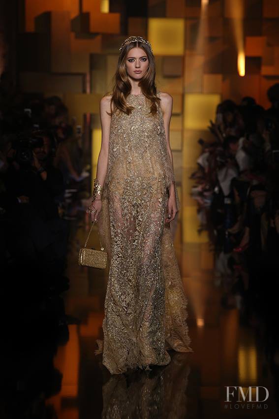 Emmy Rappe featured in  the Elie Saab Couture fashion show for Autumn/Winter 2015