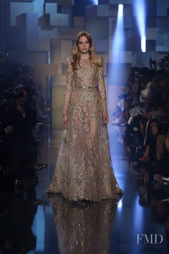 Magdalena Havlickova featured in  the Elie Saab Couture fashion show for Autumn/Winter 2015