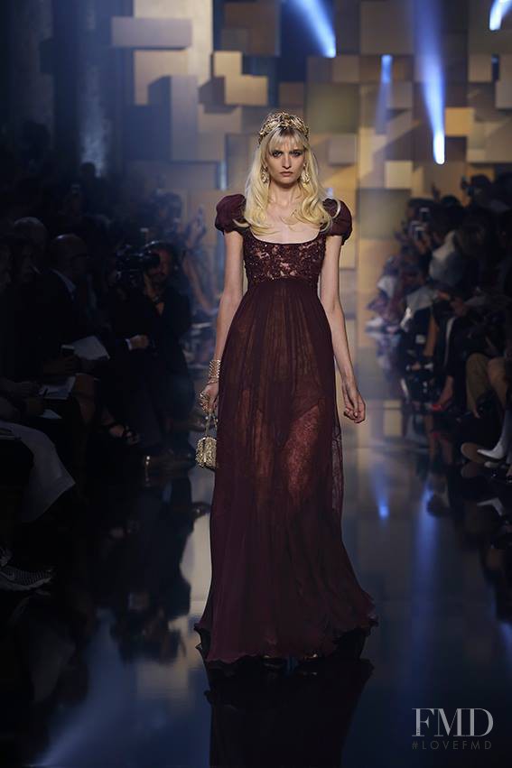Veronika Vilim featured in  the Elie Saab Couture fashion show for Autumn/Winter 2015
