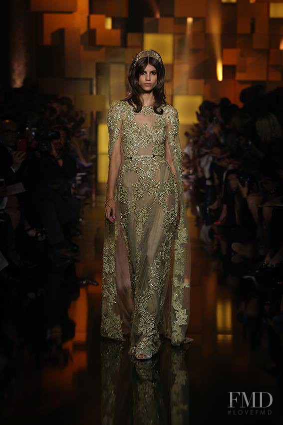 Antonina Petkovic featured in  the Elie Saab Couture fashion show for Autumn/Winter 2015