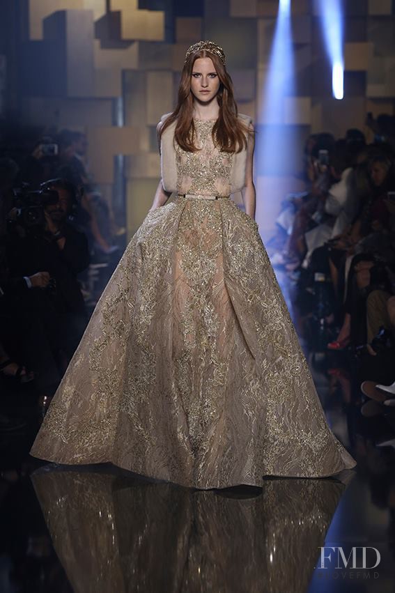 Magdalena Jasek featured in  the Elie Saab Couture fashion show for Autumn/Winter 2015