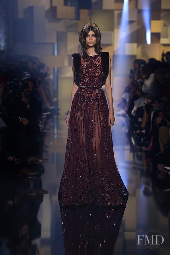 Antonina Petkovic featured in  the Elie Saab Couture fashion show for Autumn/Winter 2015