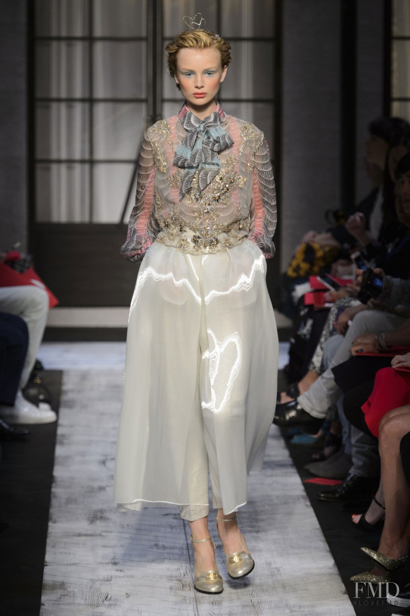 Tuva Alfredsson Mellbert featured in  the Schiaparelli fashion show for Autumn/Winter 2015