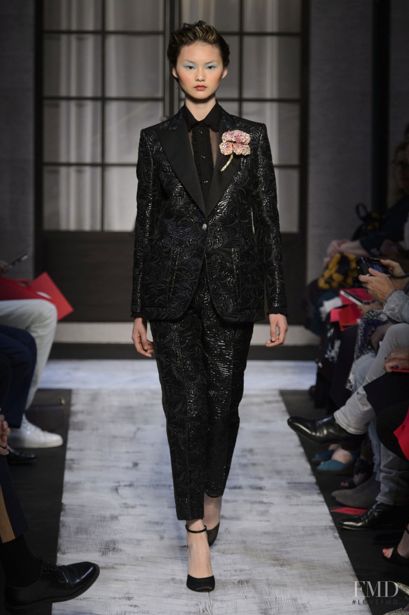 Cong He featured in  the Schiaparelli fashion show for Autumn/Winter 2015