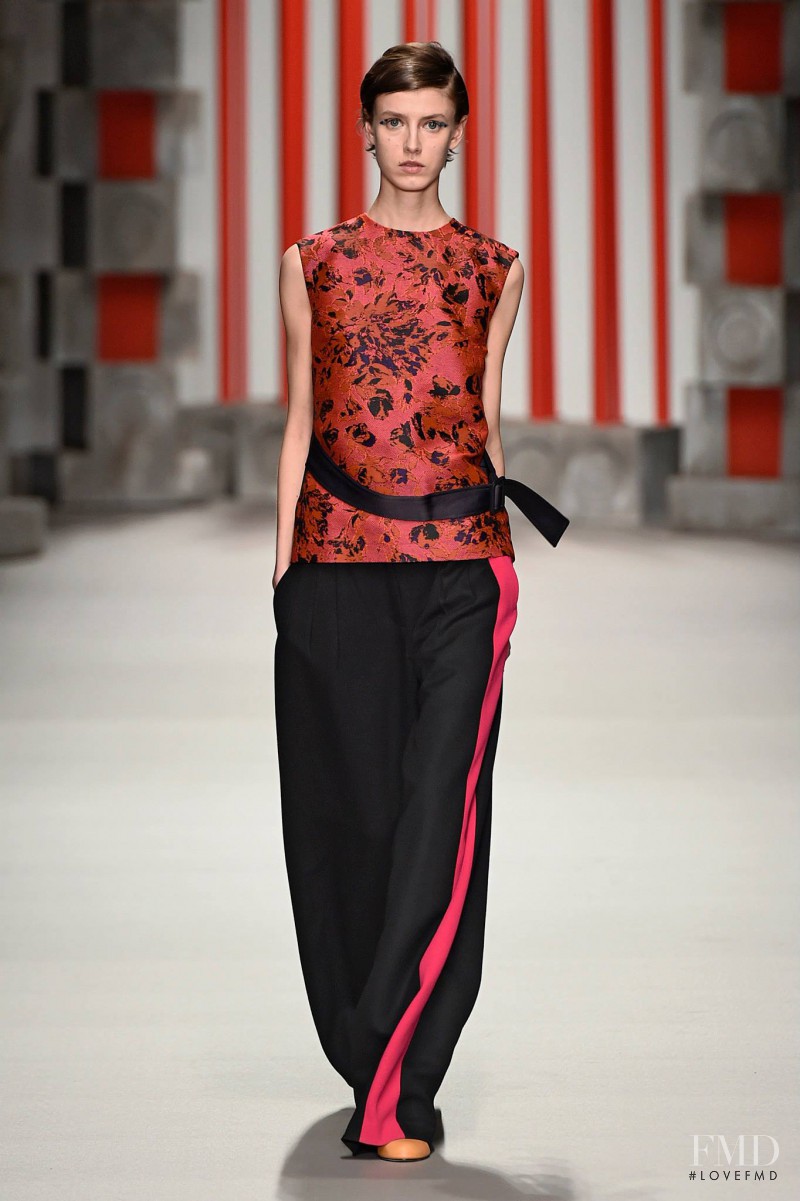 Alyosha Kovalyova featured in  the Eudon Choi fashion show for Autumn/Winter 2015