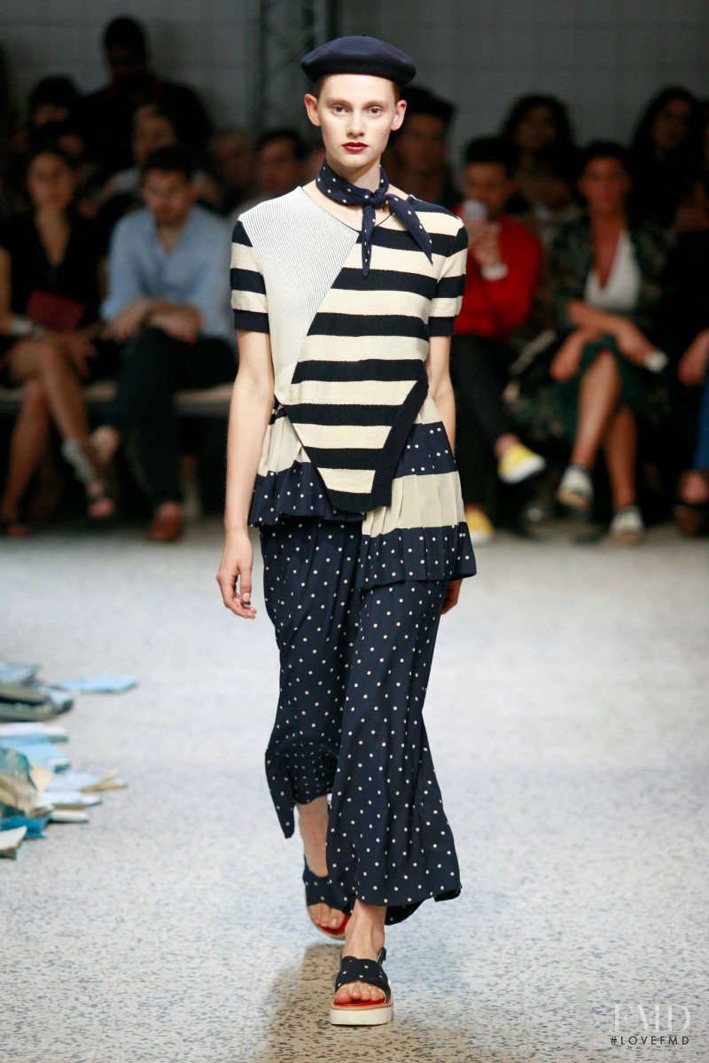 Eva Saadi Schimmel featured in  the Antonio Marras fashion show for Spring/Summer 2016