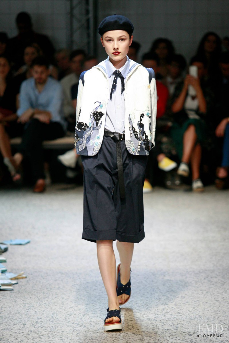 Lary Müller featured in  the Antonio Marras fashion show for Spring/Summer 2016