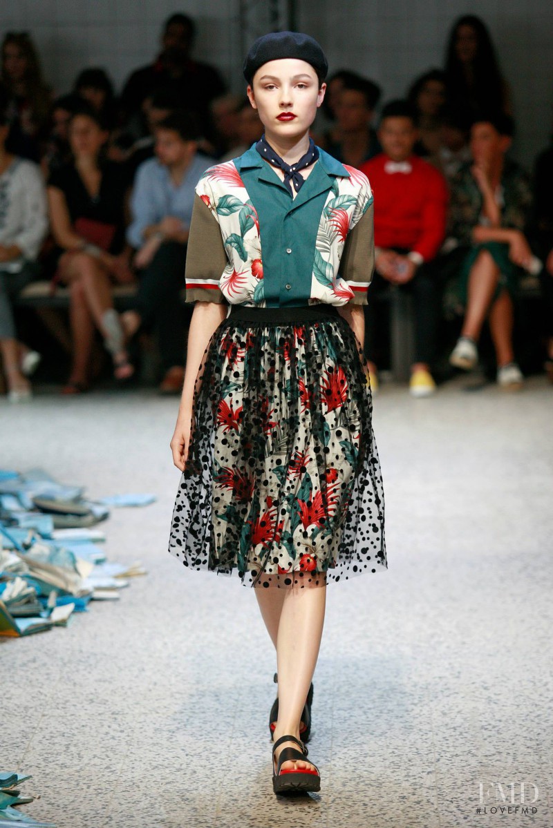 Lary Müller featured in  the Antonio Marras fashion show for Spring/Summer 2016