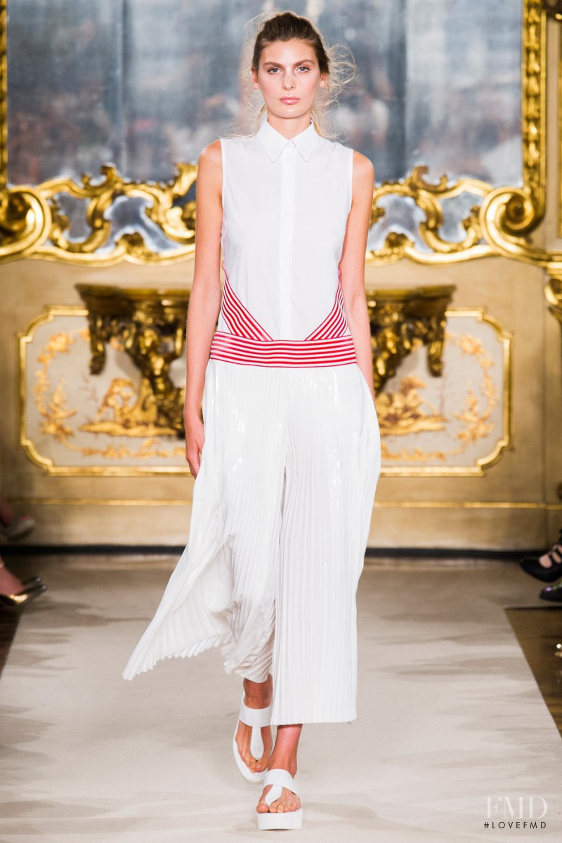 Manon Valentin Delplanque featured in  the Cristiano Burani fashion show for Spring/Summer 2015