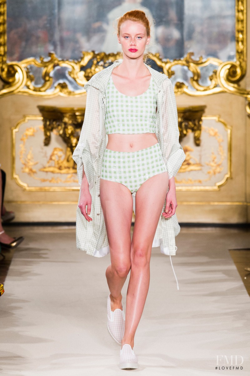 Nastya Seregyna featured in  the Cristiano Burani fashion show for Spring/Summer 2015