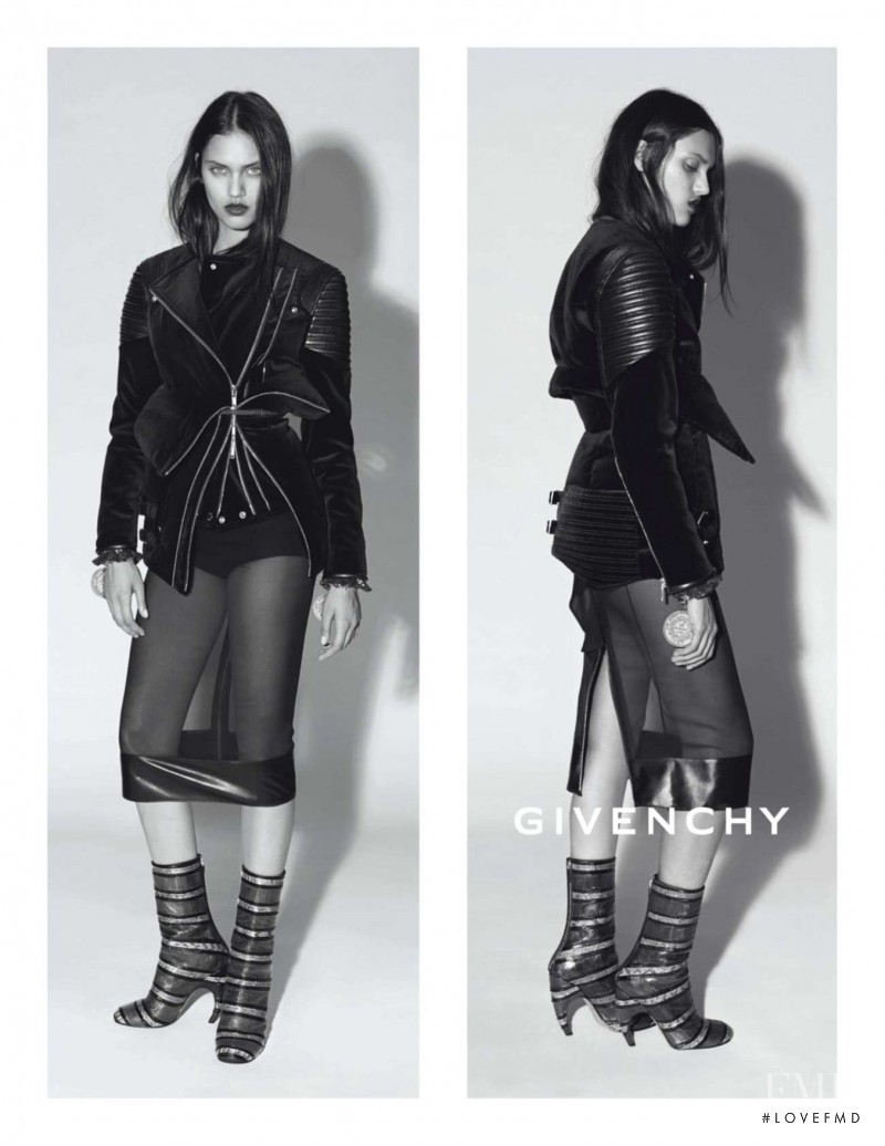 Dalianah Arekion featured in  the Givenchy advertisement for Autumn/Winter 2013